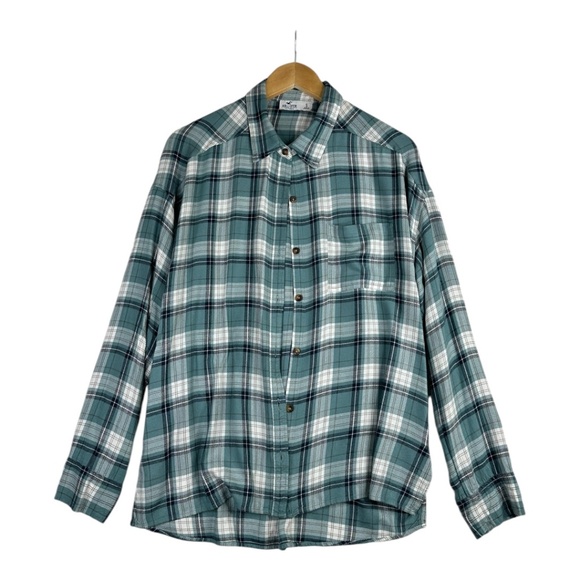 Hollister Men's Green Plaid Button Down Shirt Size Small - Picture 1 of 7